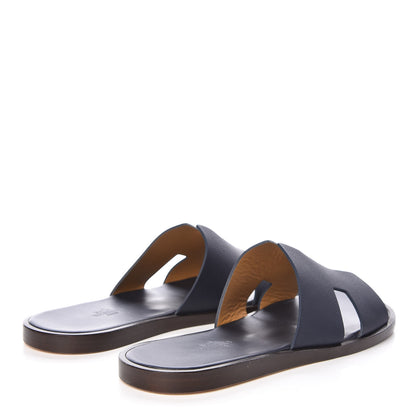 Hermes Matte Epsom Mens Izmir Sandals 41.5 Marine 4 of 9