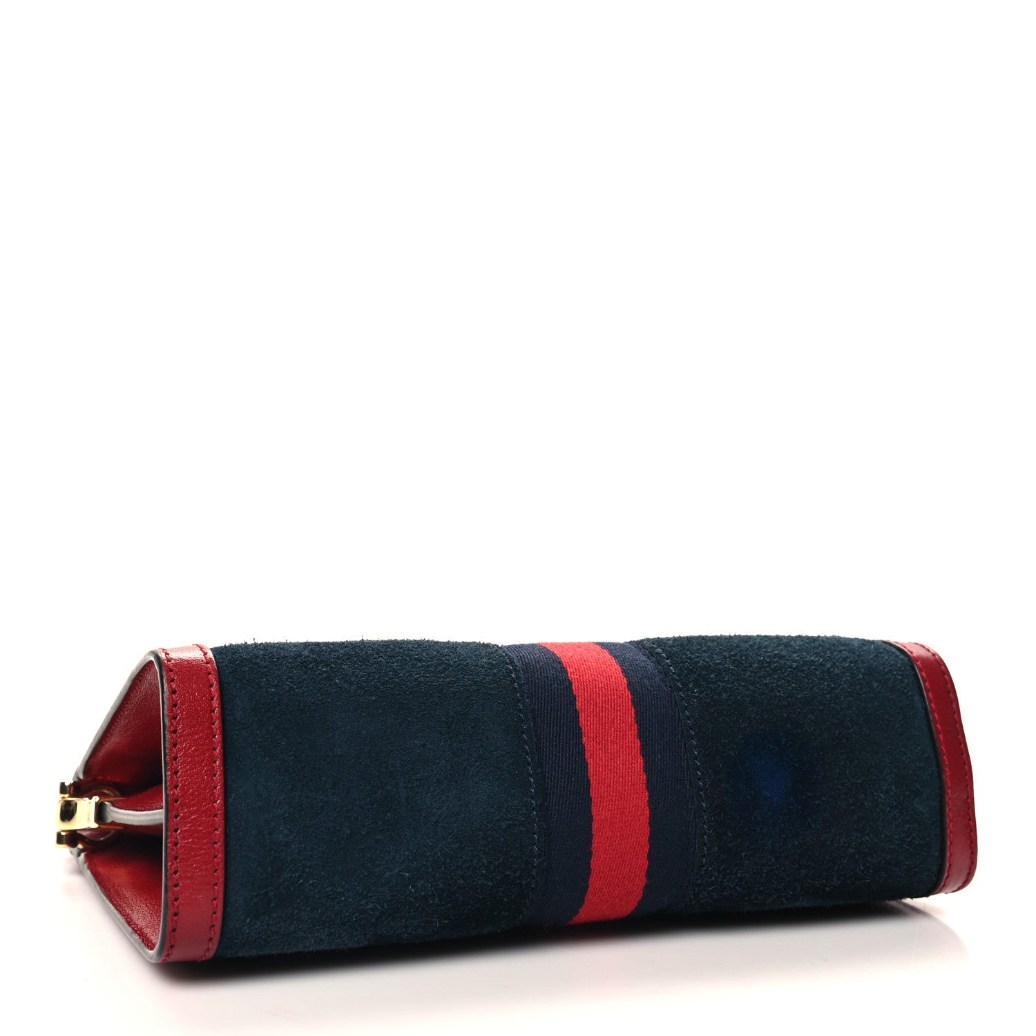 Gucci Suede Calfskin Web Small Ophidia Chain Shoulder Bag New Blue Romantic Cherry 4 of 12