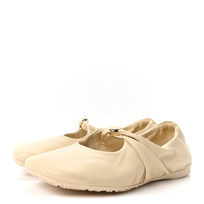 Loewe Lambskin Pebble Ballerina Flats 37 Dough 4 of 9