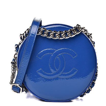 Chanel Patent Round As Earth Evening Bag Blue 1 of 10