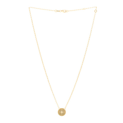Foundrae 18K Yellow Gold Diamond Internal Compass Stationary Necklace 3 of 5