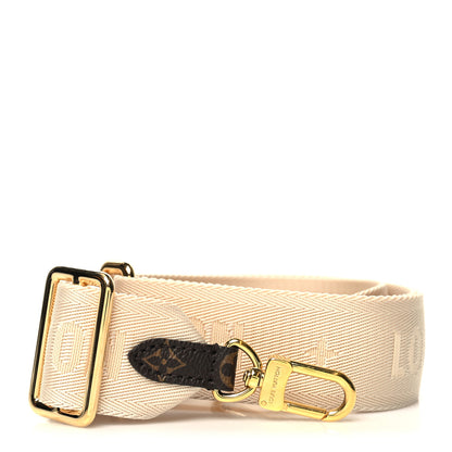 Louis Vuitton Jacquard Monogram Adjustable Shoulder Strap New Creme 1 of 3