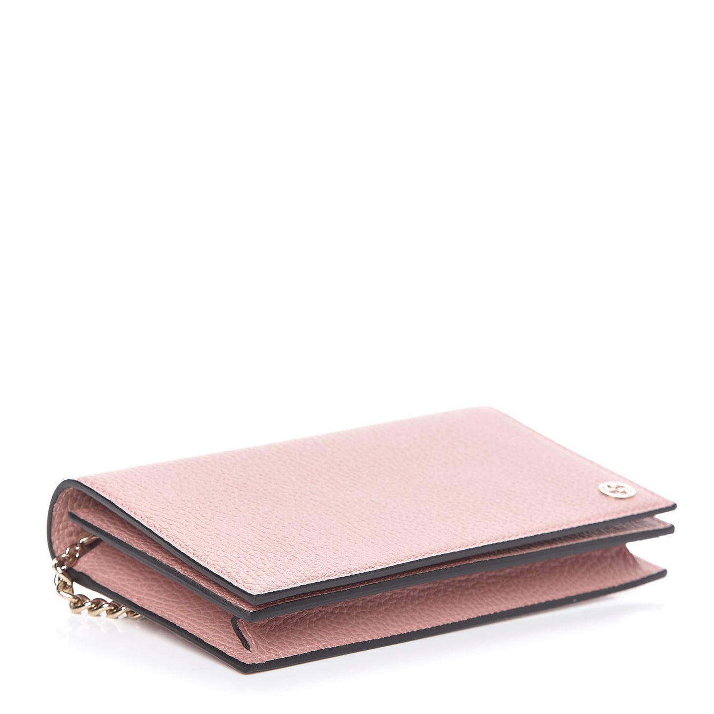 Dollar Calfskin Medium Betty Chain Wallet Soft Pink