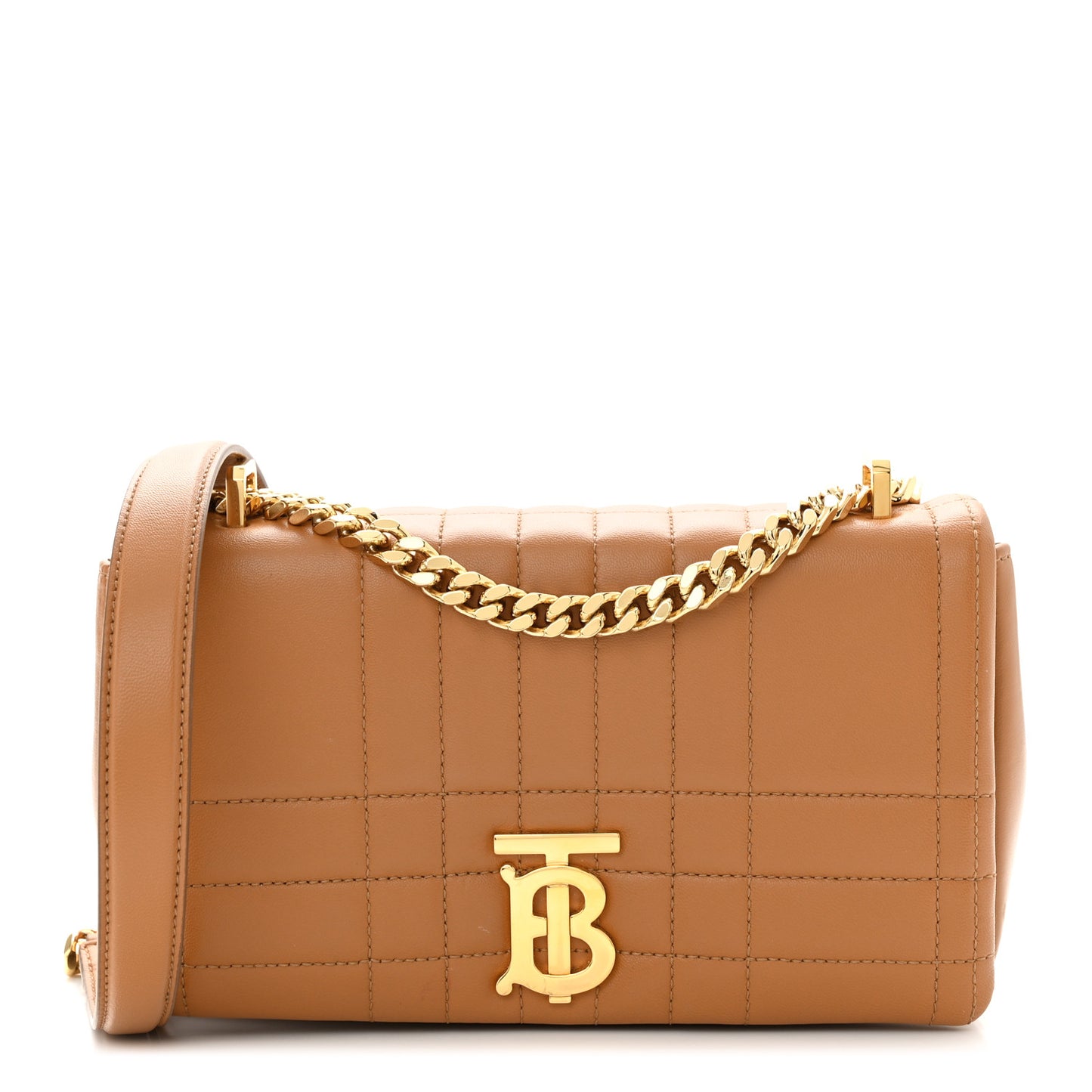 Lambskin Quilted Small Lola Bag Maple Brown