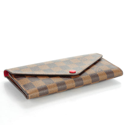 Louis Vuitton Damier Ebene Josephine Wallet Red 4 of 10