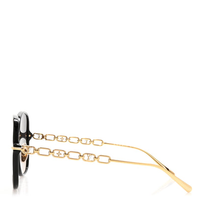 Louis Vuitton Acetate Metal My LV Chain Two Square Sunglasses Z1907U Black 3 of 7
