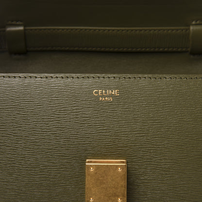 Celine Liege Calfskin Teen Classic Box Flap Bag Dark Olive 6 of 12