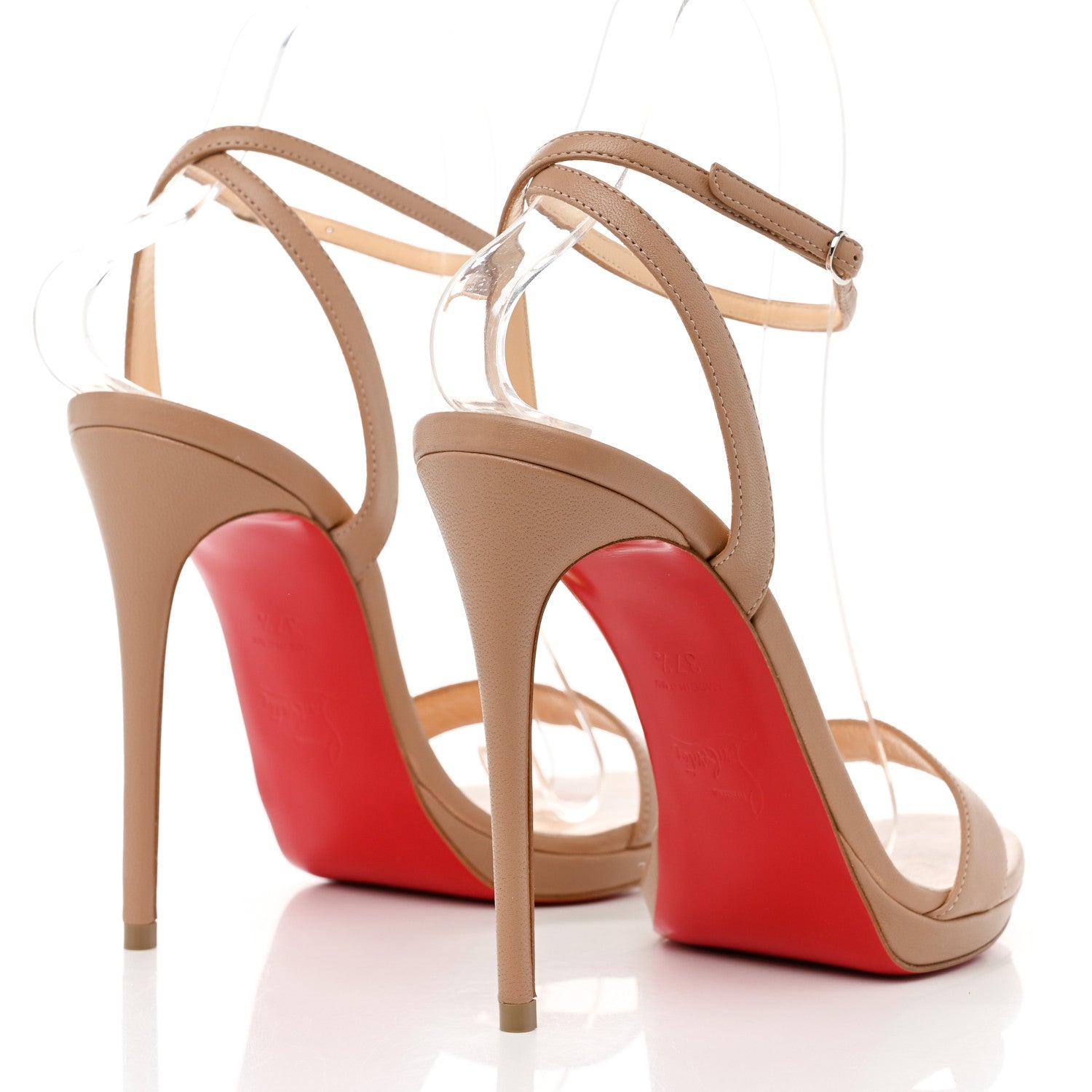 Christian Louboutin Nappa Loubi Queen 120 Pumps 37.5 Nude 4 of 8