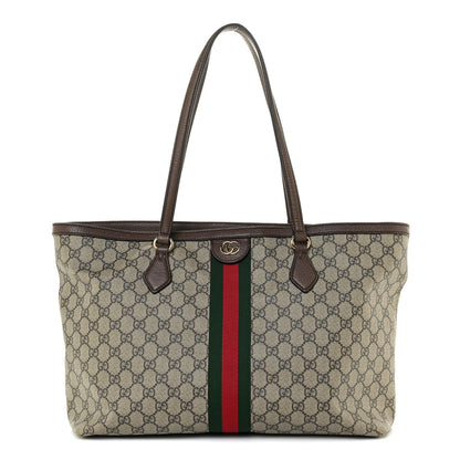 Gucci GG Supreme Monogram Medium Ophidia Shopping Tote Brown 1 of 31