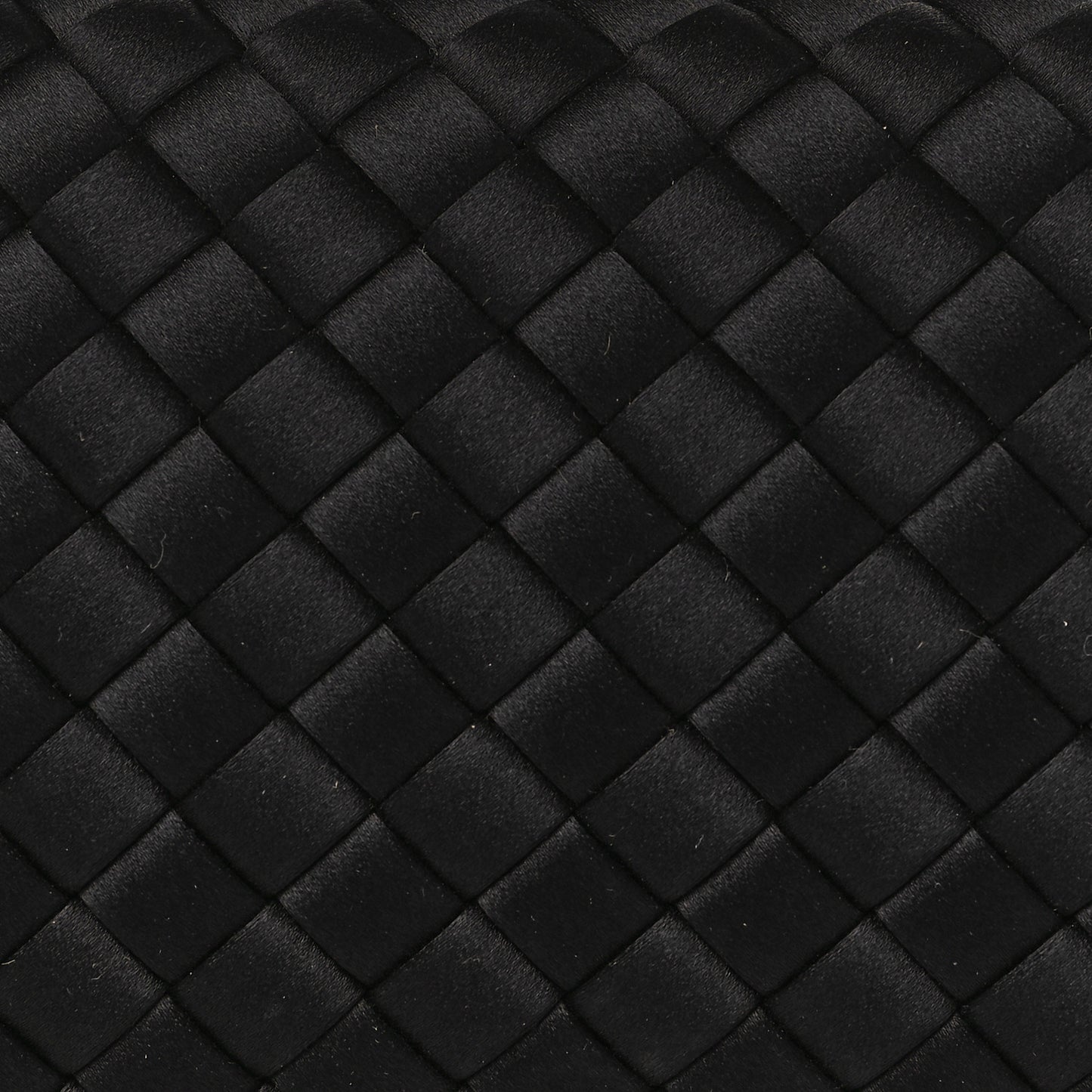 Satin Intreccio Impero Ayers Knot Clutch Black