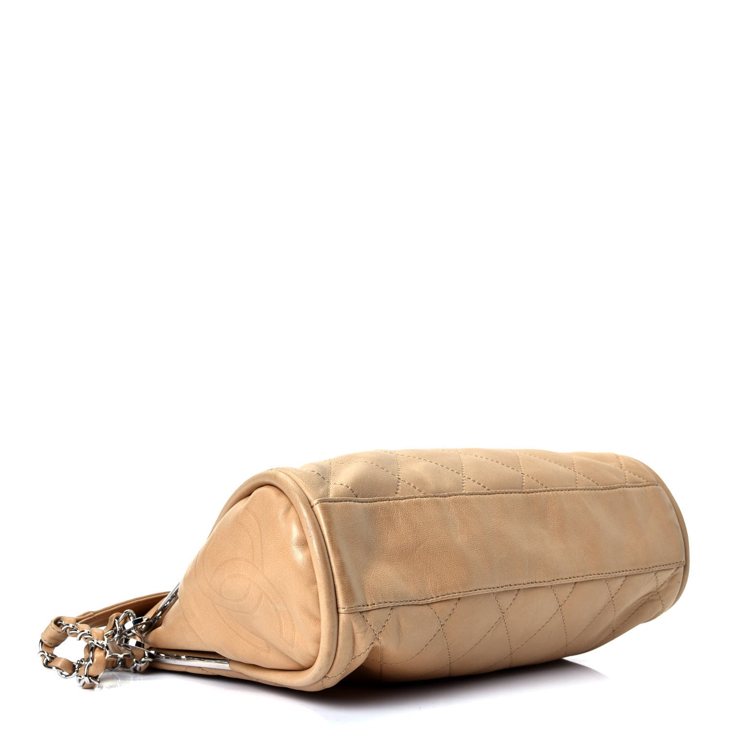 Chanel Lambskin Stitched Medium Ultimate Soft Tote Beige 3 of 4