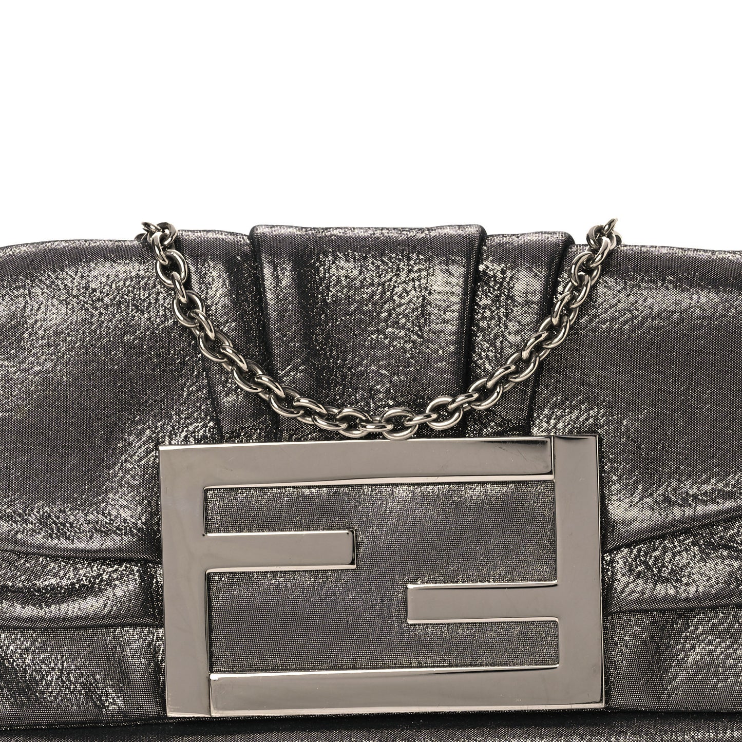 Metallic Calfskin Mia Pochette Silver