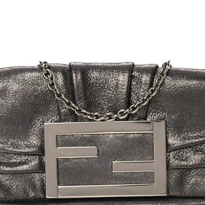 Fendi Metallic Calfskin Mia Pochette Silver 8 of 13