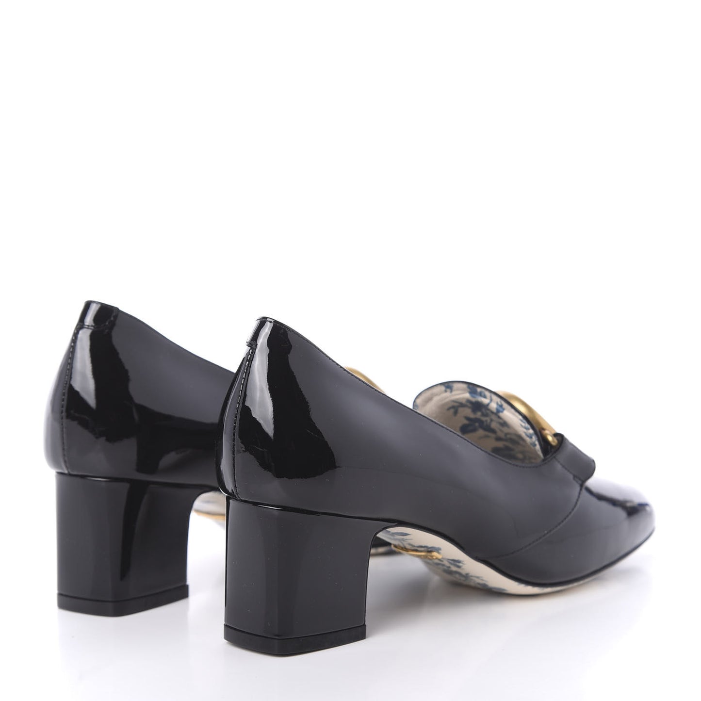 Vernice GG Victoire 55mm Loafer Pumps 35.5 Black
