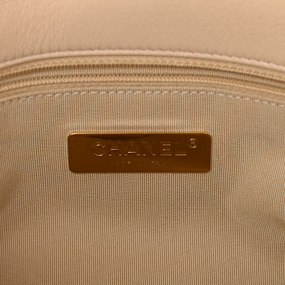 Chanel Goatskin Quilted Medium Chanel 19 Flap Beige 8 of 10