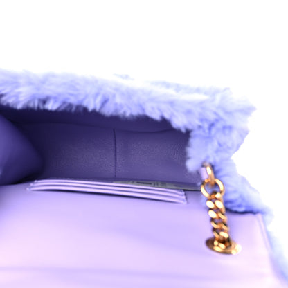 Versace Faux Fur Quilted Virtus Shoulder Bag Orchid 5 of 11