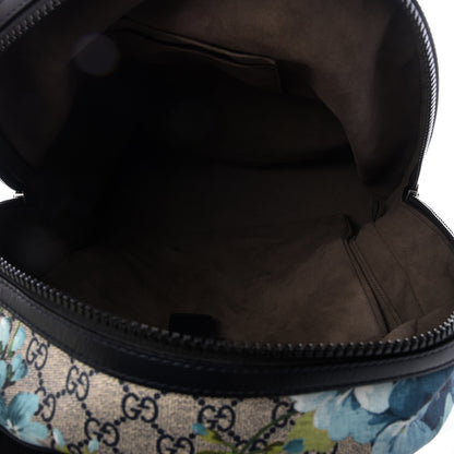 Gucci GG Supreme Monogram Blooms Medium Day Backpack Beige Blue Navy 4 of 12