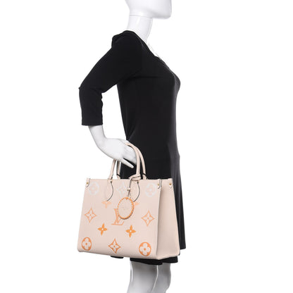 Louis Vuitton Empreinte Monogram Giant By The Pool Onthego MM Cream Saffron 3 of 12