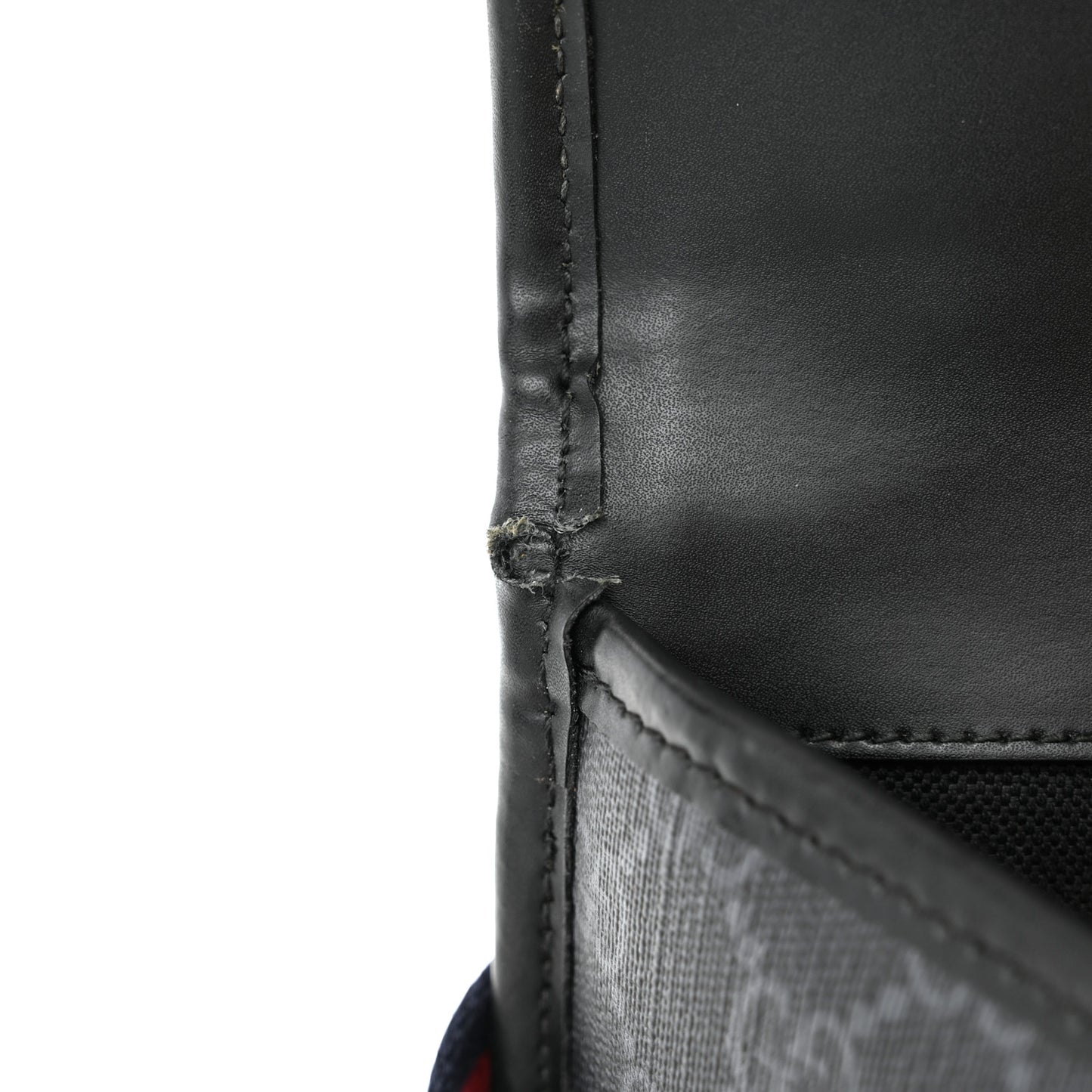GG Supreme Monogram Web Slim Belt Bag Black Grey