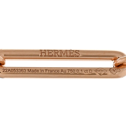 Hermes 18K Rose Gold Diamond Chaos Earrings 3 of 4