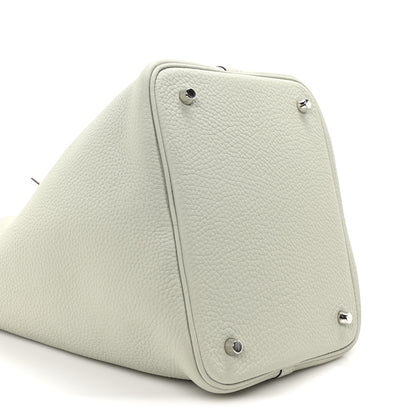 Hermes Taurillon Clemence Picotin Lock 22 MM Gris Neve 9 of 10