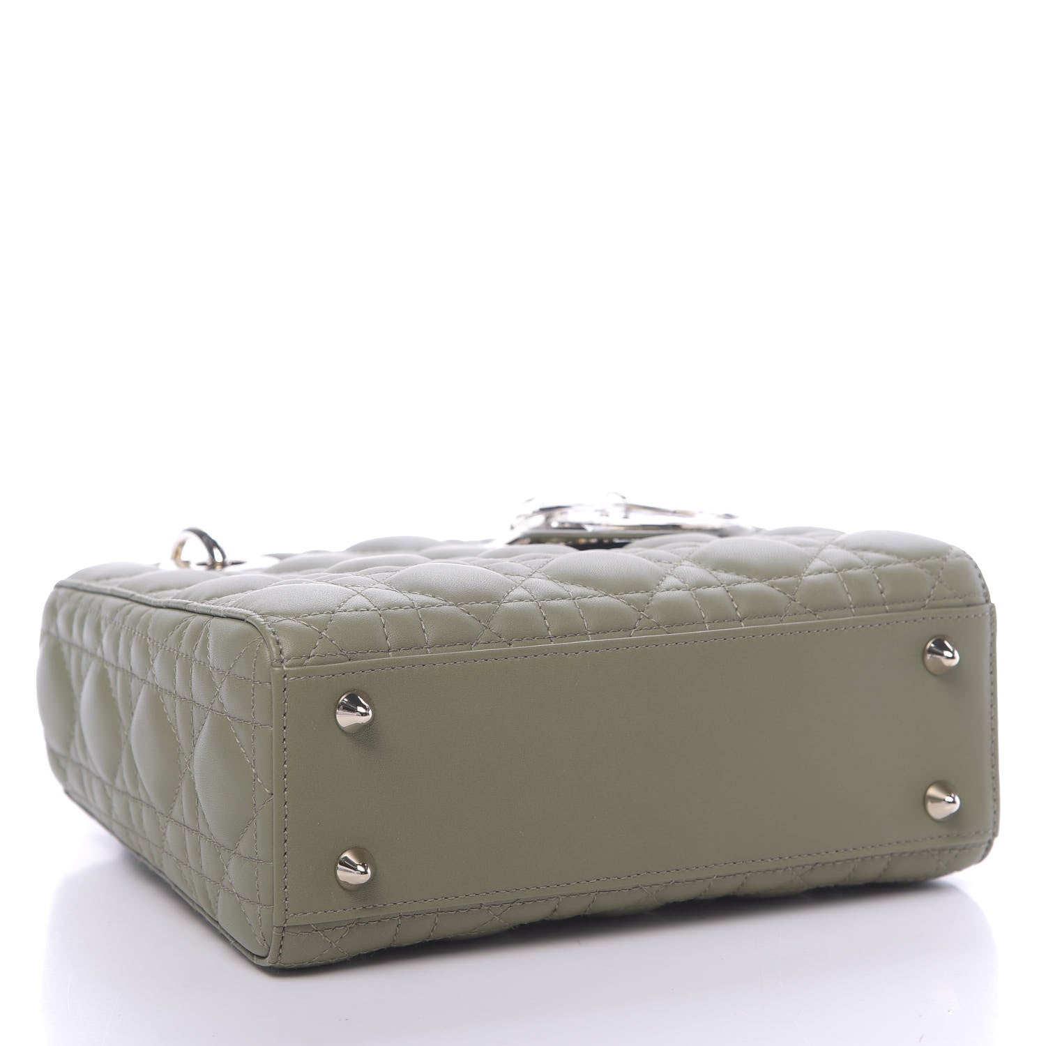 Christian Dior Lambskin Cannage Small My ABCDior Lady Dior Army Green 4 of 10