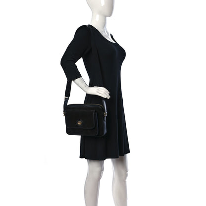 Gucci Calfskin Suede Morpheus Messenger Bag Black 2 of 11