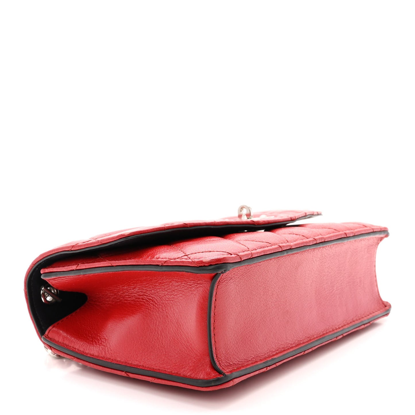 Shiny Buffalo Quilted Darley Shoulder Bag Red