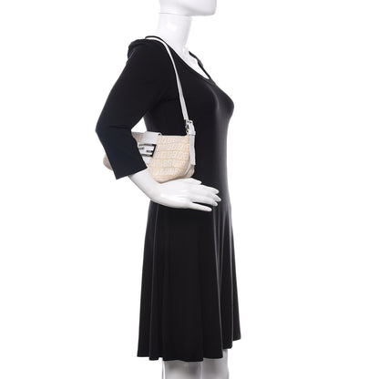 Fendi Zucchino Baguette White Beige 2 of 9
