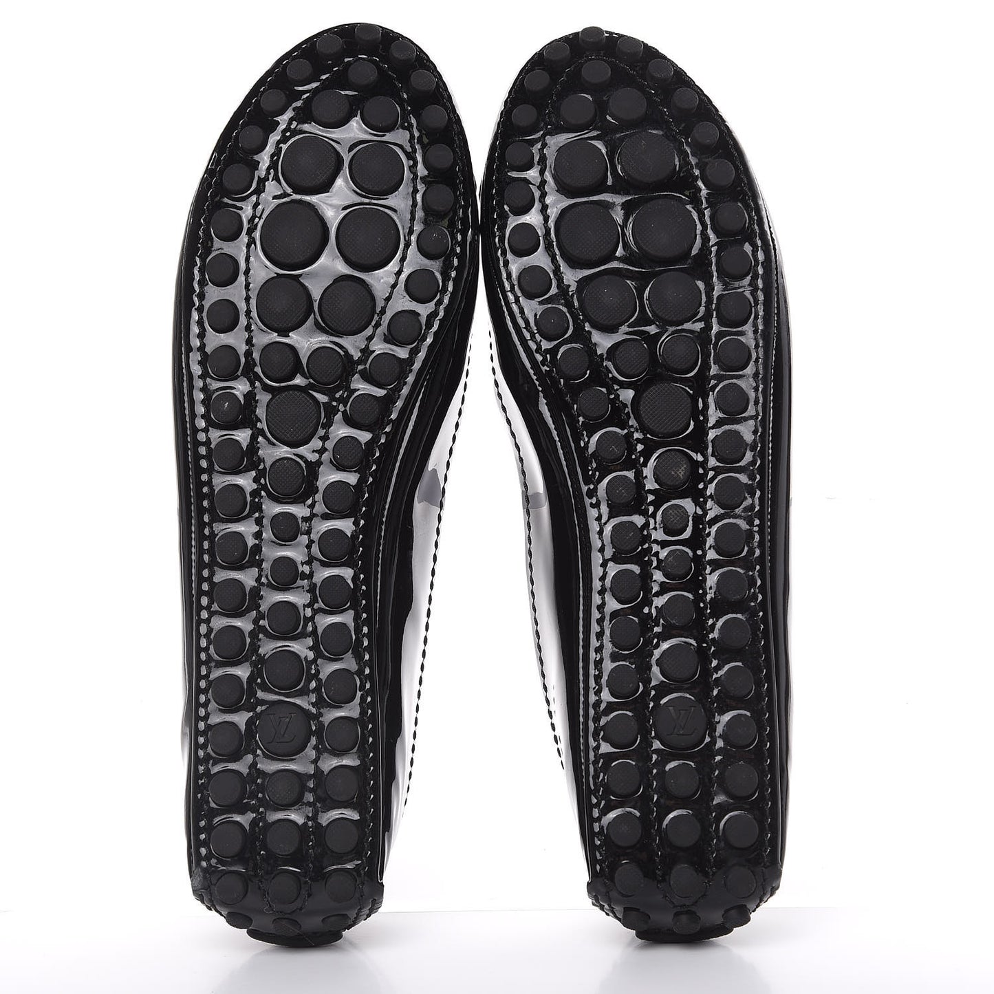 Patent Calfskin Oxford Ballerina Flats 38.5 Black