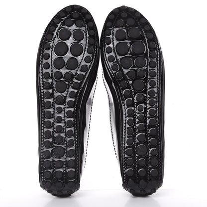 Louis Vuitton Patent Calfskin Oxford Ballerina Flats 38.5 Black 5 of 10