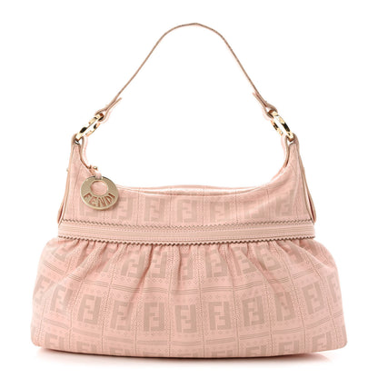 Fendi Calfskin Perforated Chef Hobo Pink 1 of 17