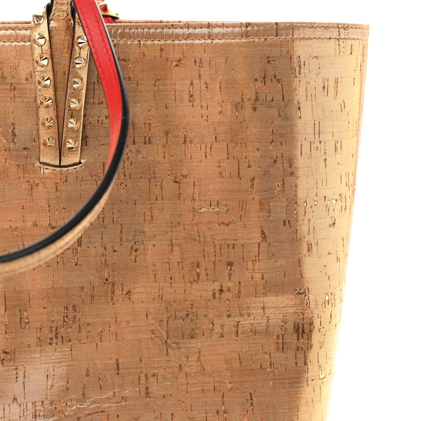 Calfskin Liege Pepite Cork Spikes East West Cabata Tote Snow