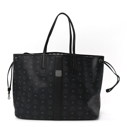 MCM Visetos Large Liz Reversible Shopper Tote Black 1 of 10