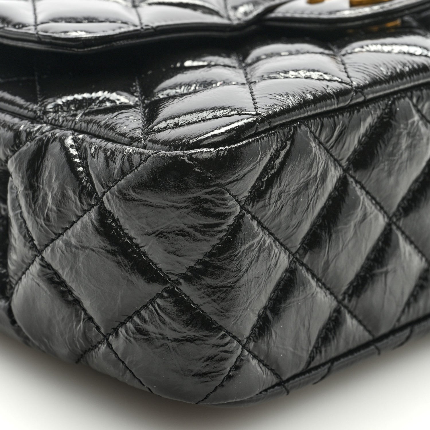 Chanel Shiny Crumpled Calfskin Quilted Wavy CC Hobo Black 7 of 8