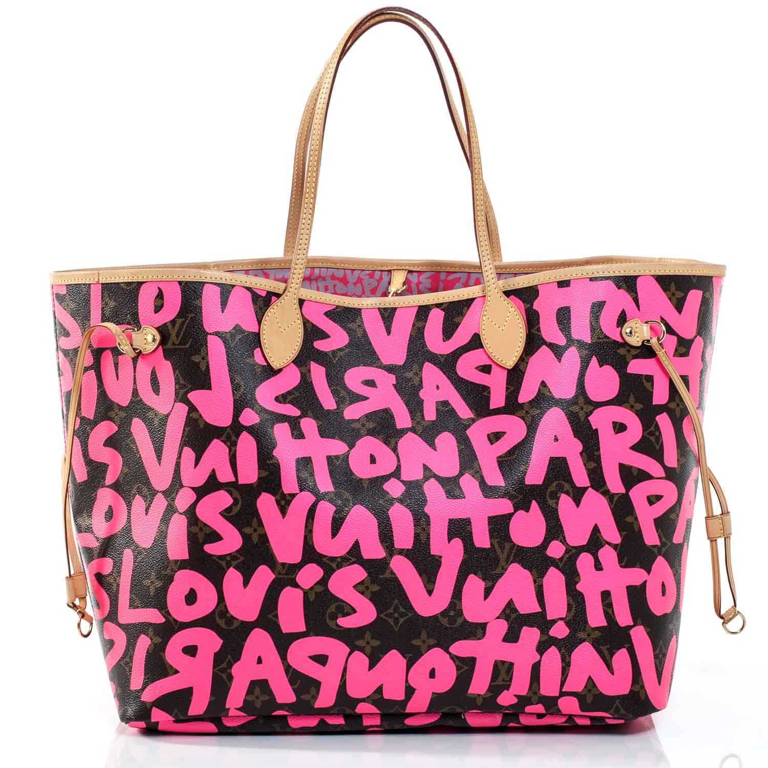 Louis Vuitton Monogram Graffiti Neverfull GM Fuchsia 35589