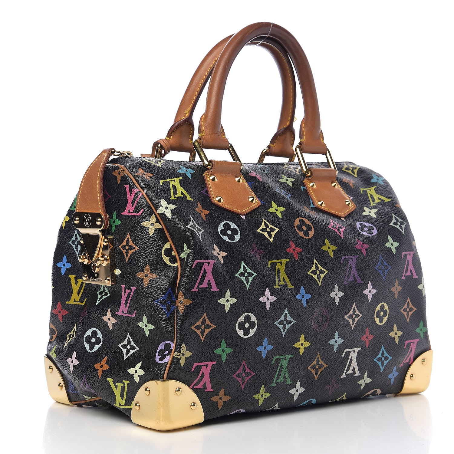 Louis Vuitton Monogram Multicolor Speedy 30 Black 2 of 12