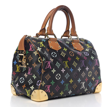Louis Vuitton Monogram Multicolor Speedy 30 Black 2 of 12