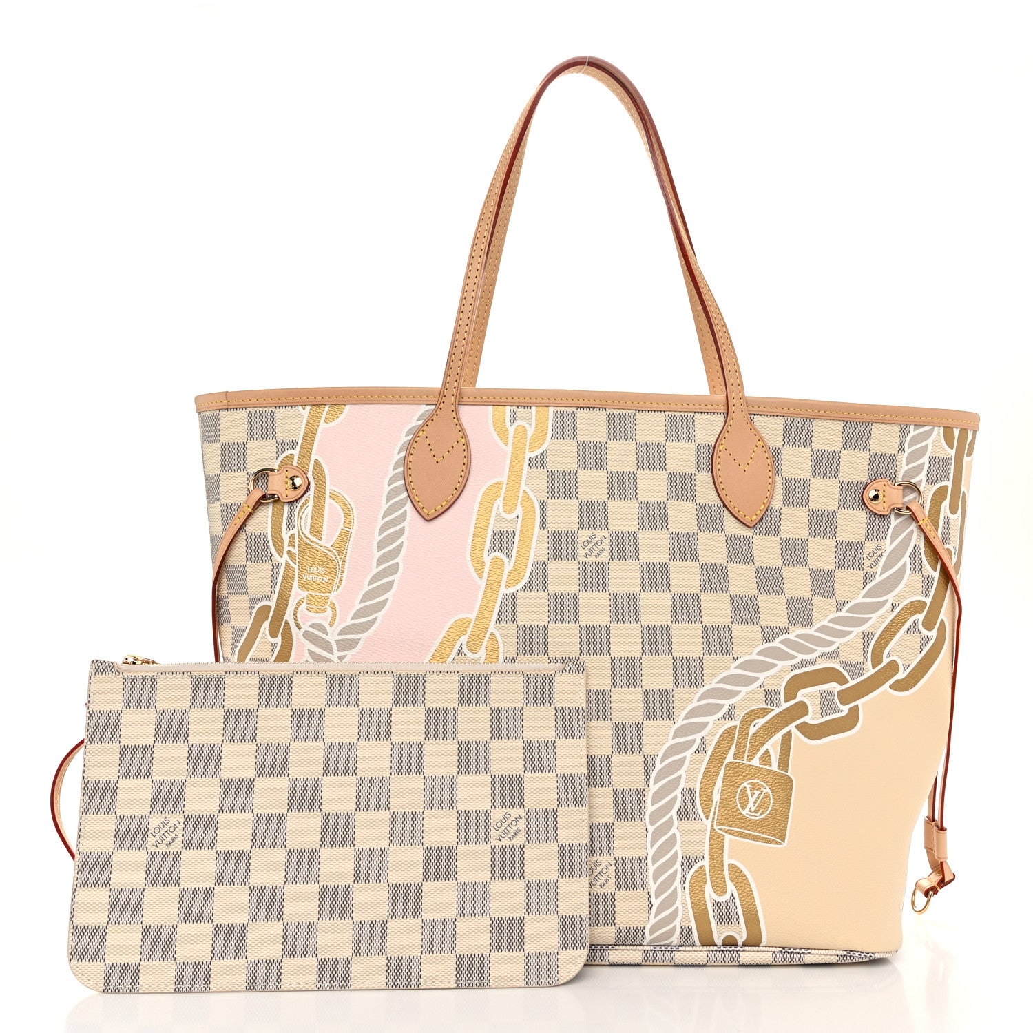 Louis Vuitton Damier Azur Nautical Neverfull MM 3 of 10