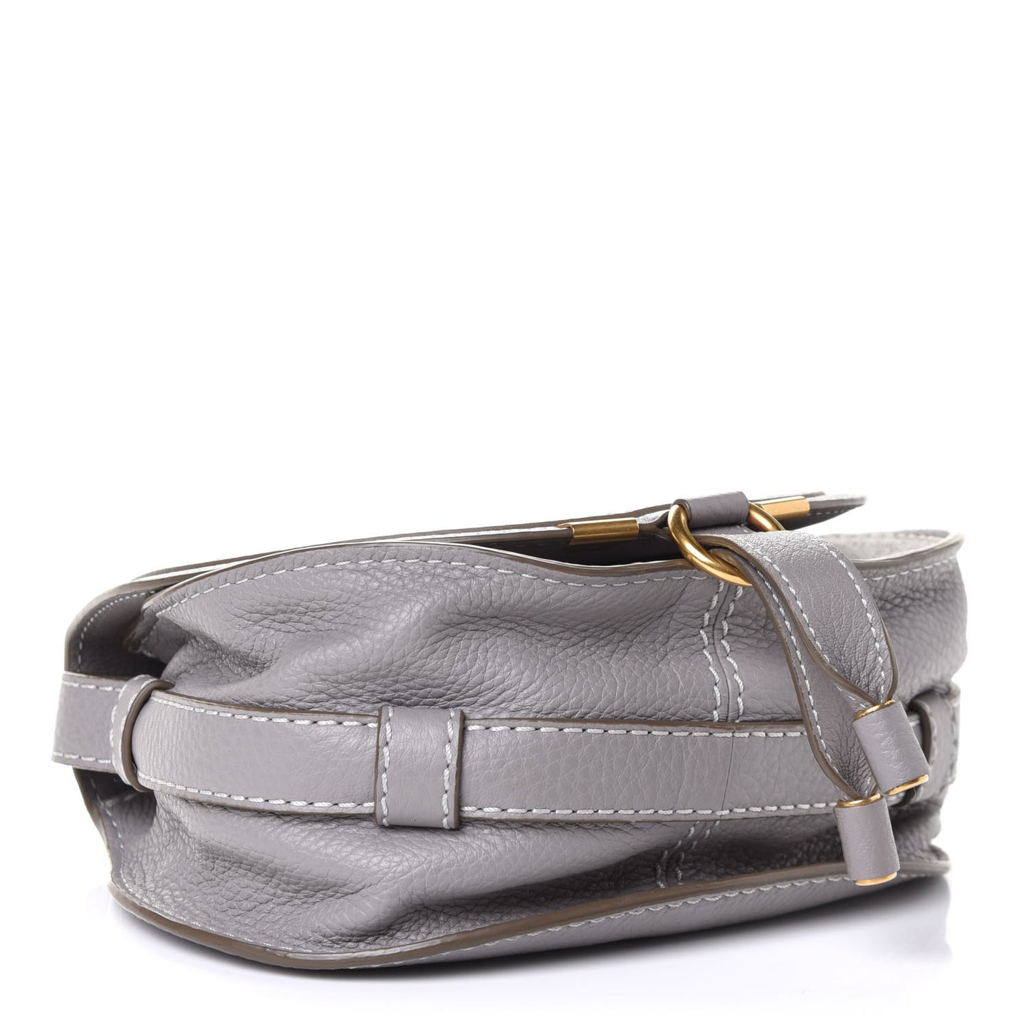 Calfskin Mini Marcie Round Crossbody Bag Cashmere Grey
