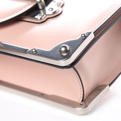 Prada Spazzolato Soft Calf Cahier Chain Wristlet Clutch Pesca 9 of 9