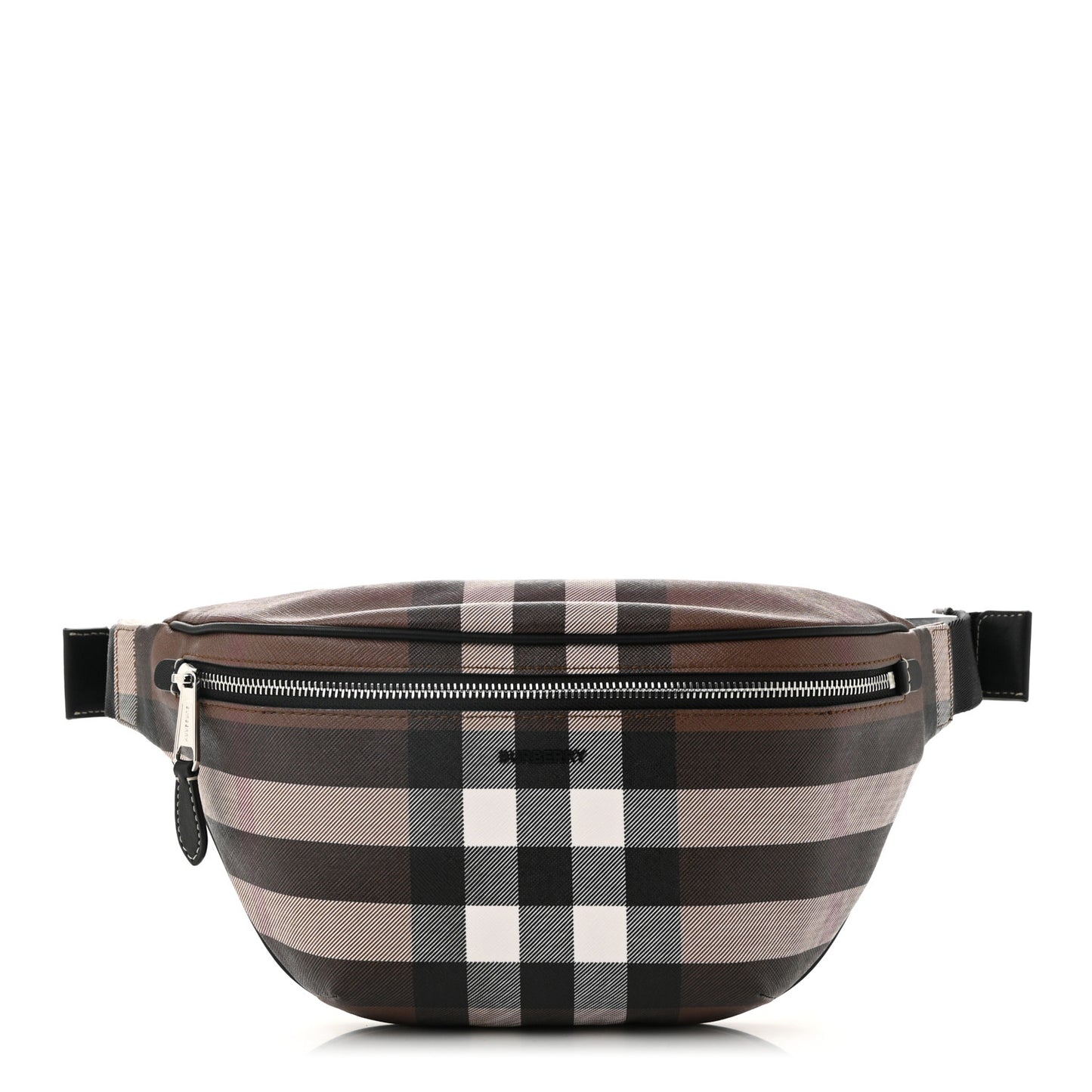 E-canvas Check Cason Bum Bag Dark Birch Brown