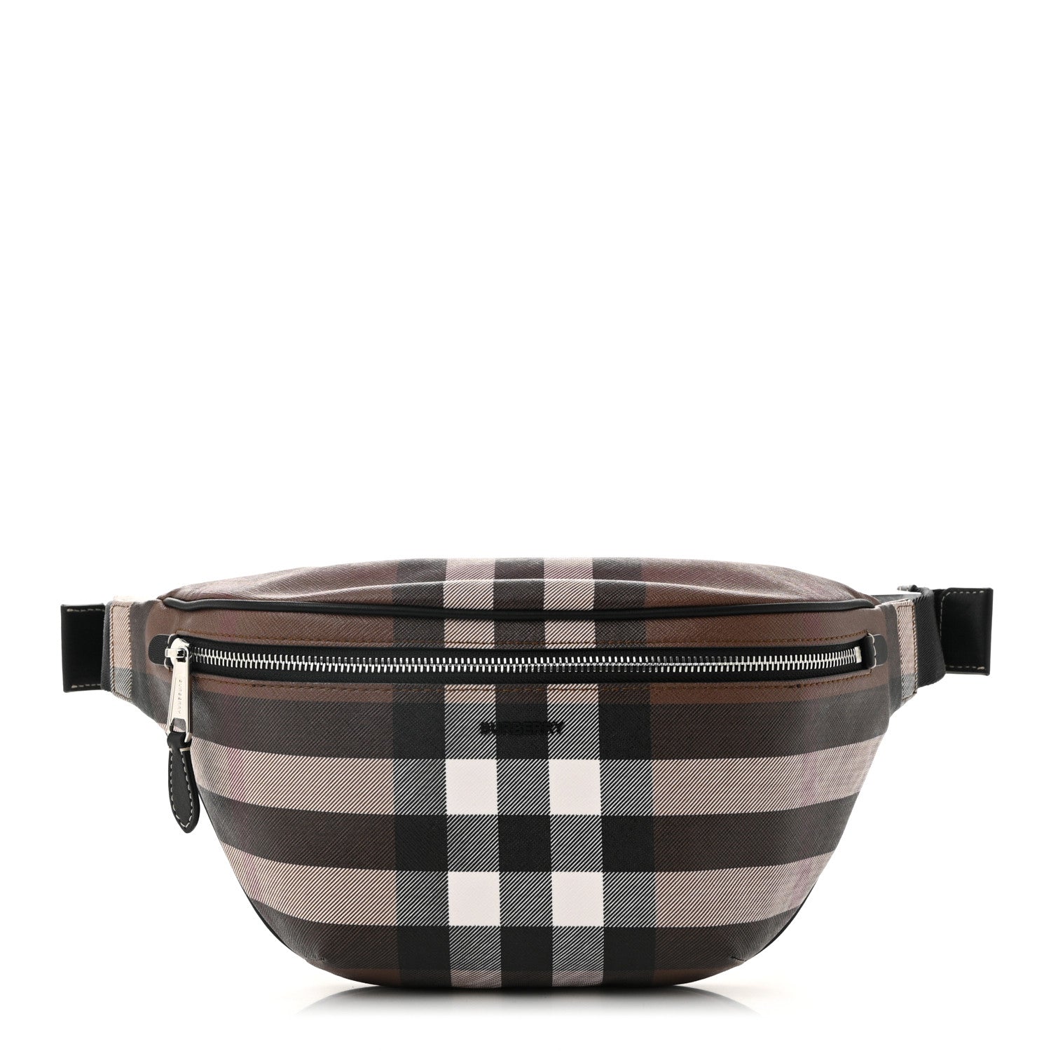 Burberry E-canvas Check Cason Bum Bag Dark Birch Brown 1 of 12