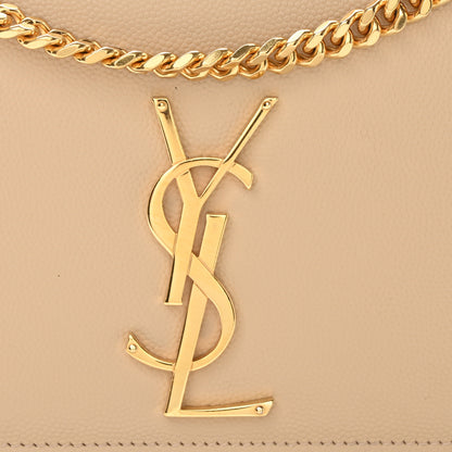 Saint Laurent Grain De Poudre Medium Monogram Kate Satchel Nude Powder 7 of 9