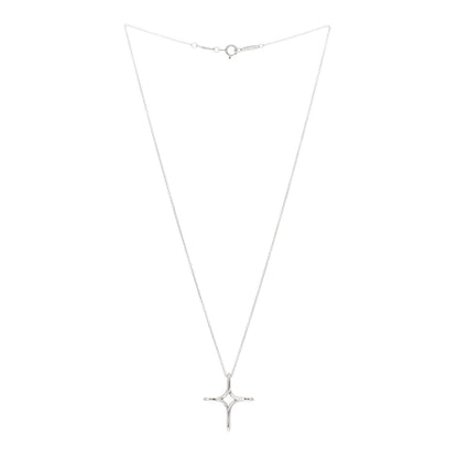 Tiffany Sterling Silver Elsa Peretti Infinity Cross Pendant Necklace 3 of 4
