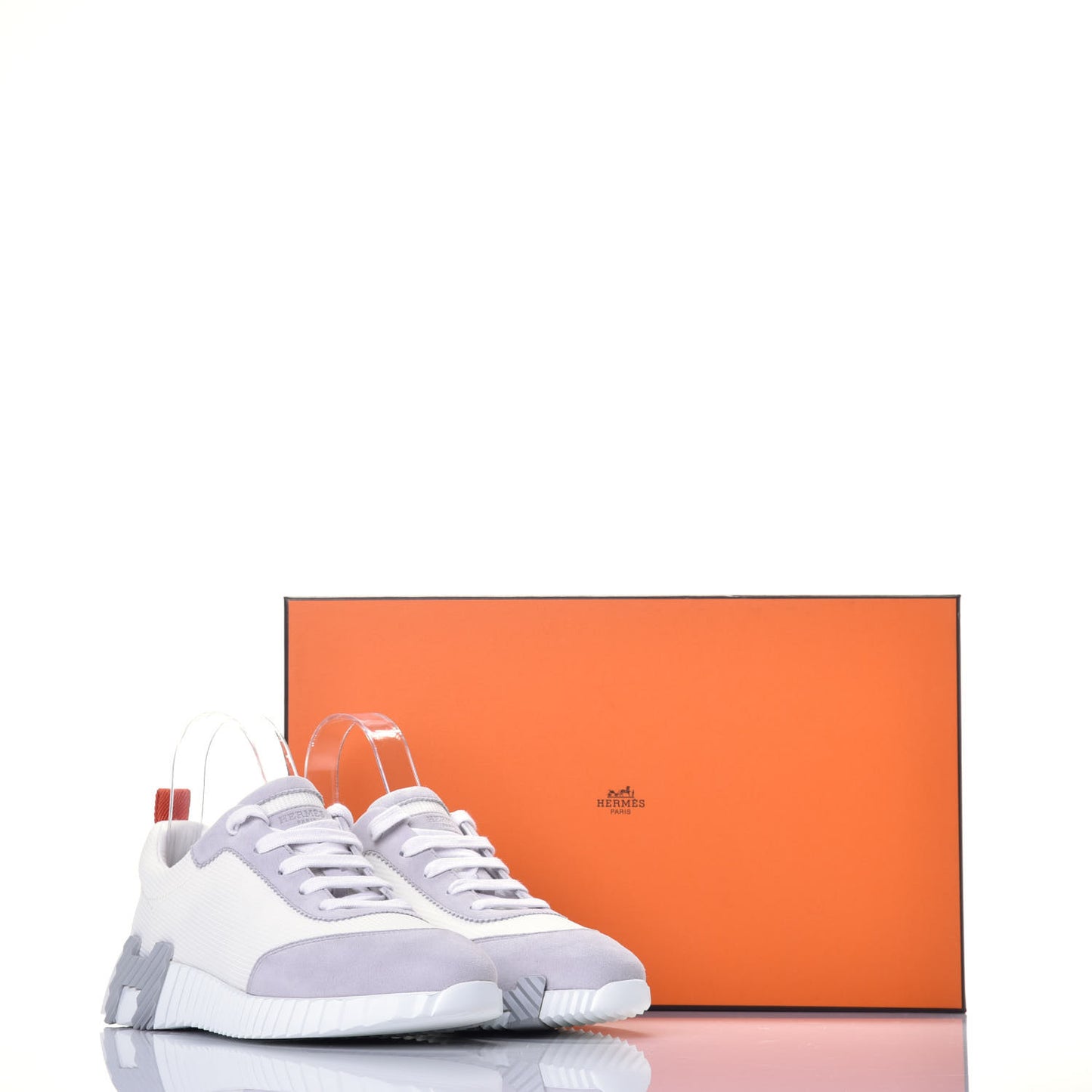 Technical Canvas Suede Goatskin Bouncing Sneakers 37.5 White Multicolor