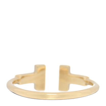 Tiffany 18K Yellow Gold Diamond T Wire Ring 50 5.25 3 of 4