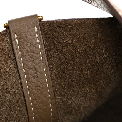 Hermes Taurillon Clemence Picotin Lock 18 PM Etoupe 7 of 14