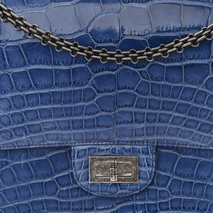 Chanel Alligator 2.55 Reissue 227 Flap Blue 8 of 10