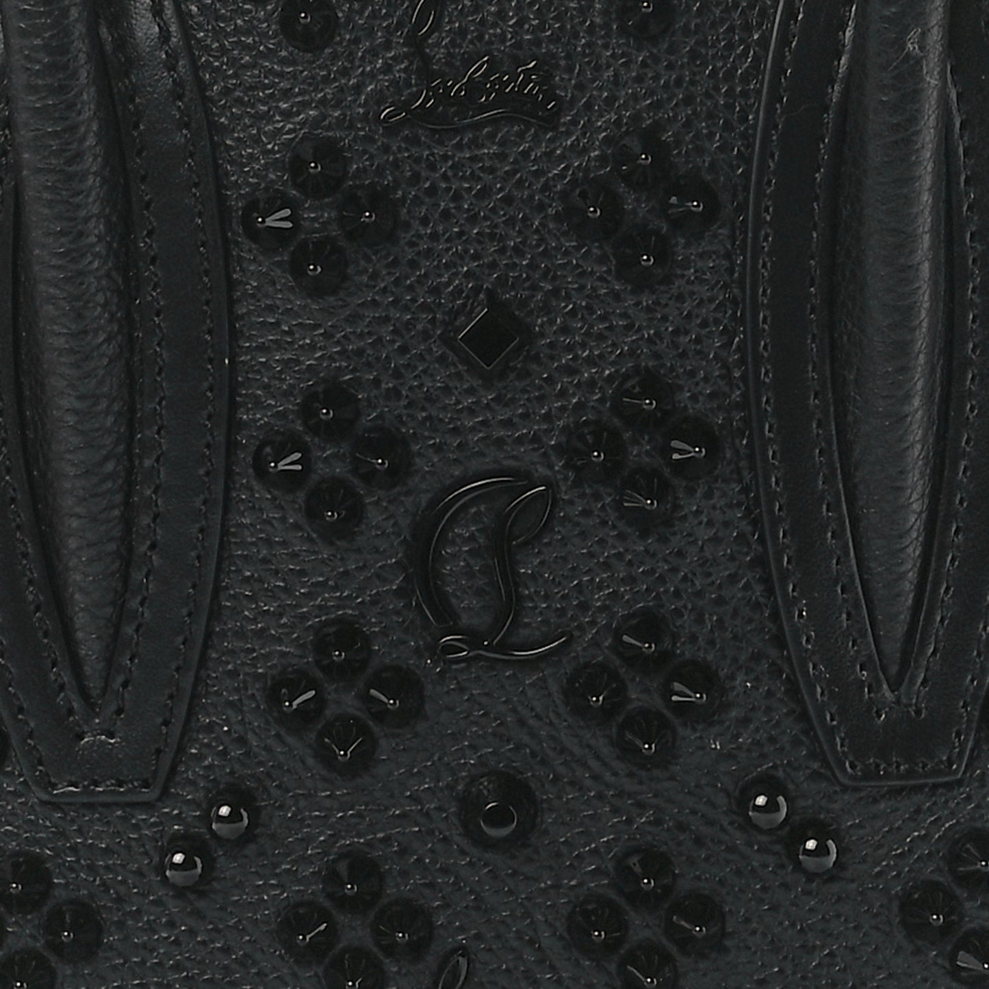 Calfskin Spikes Loubinthesky Mini Paloma Black